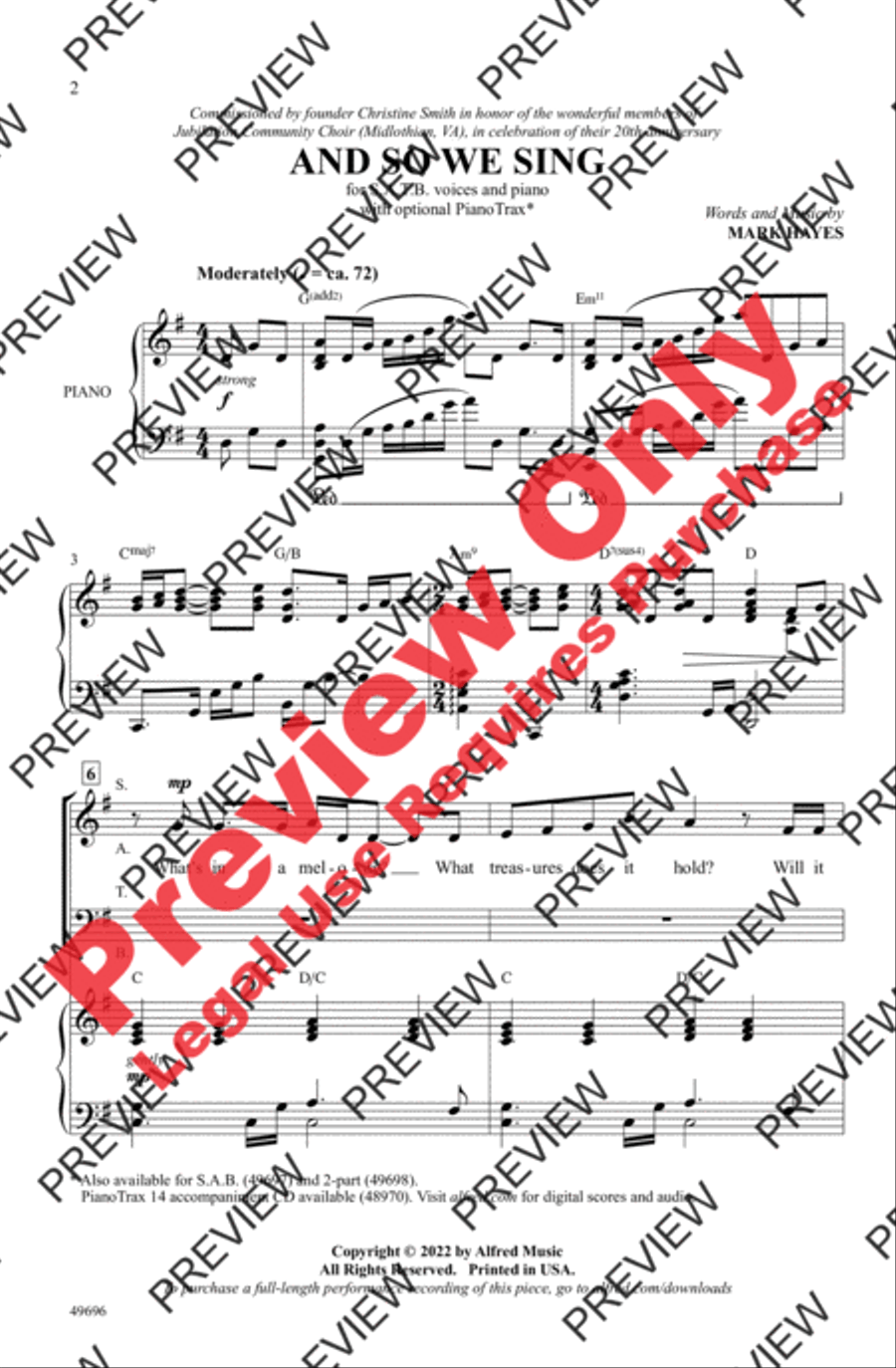 And So We Sing 4-Part scores gallery preview page 2