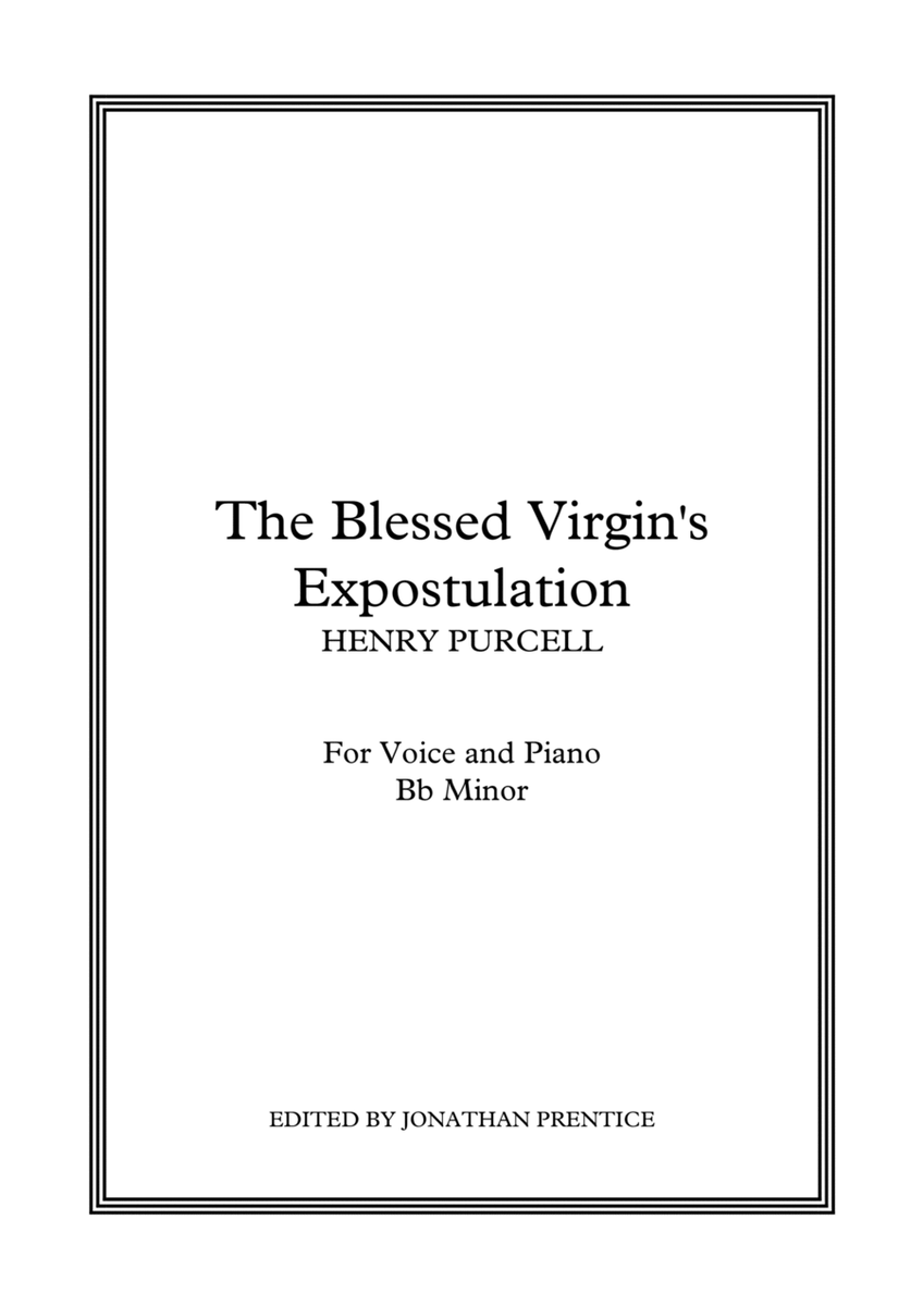 The Blessed Virgin's Expostulation (Bb Minor) image number null