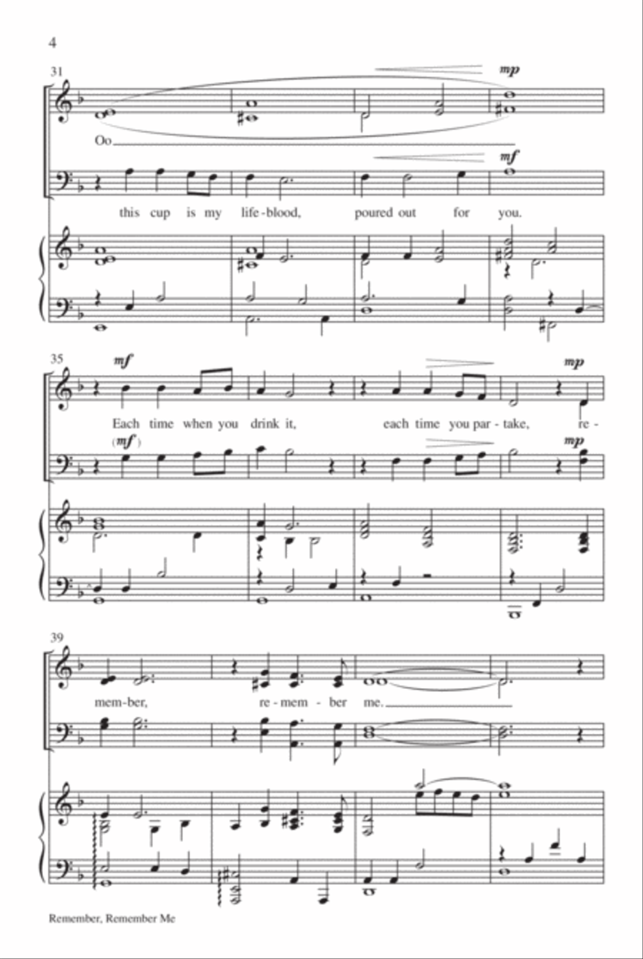 Remember, Remember Me 4-Part scores gallery preview page 5