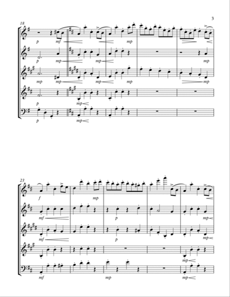 Wind Quintet: Le Secret Wind Quintet: Le Secret Woodwind Quintet scores gallery preview page 3