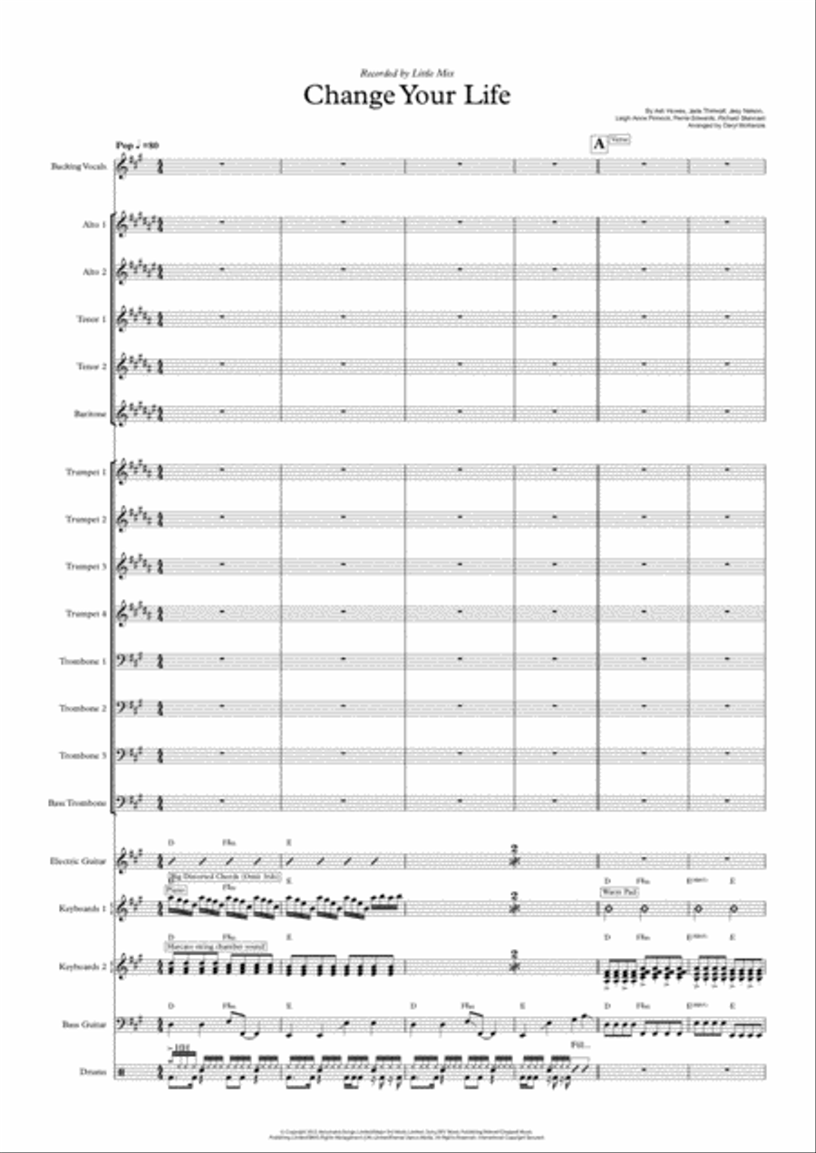 Change Your Life Saxophone scores gallery preview page 1
