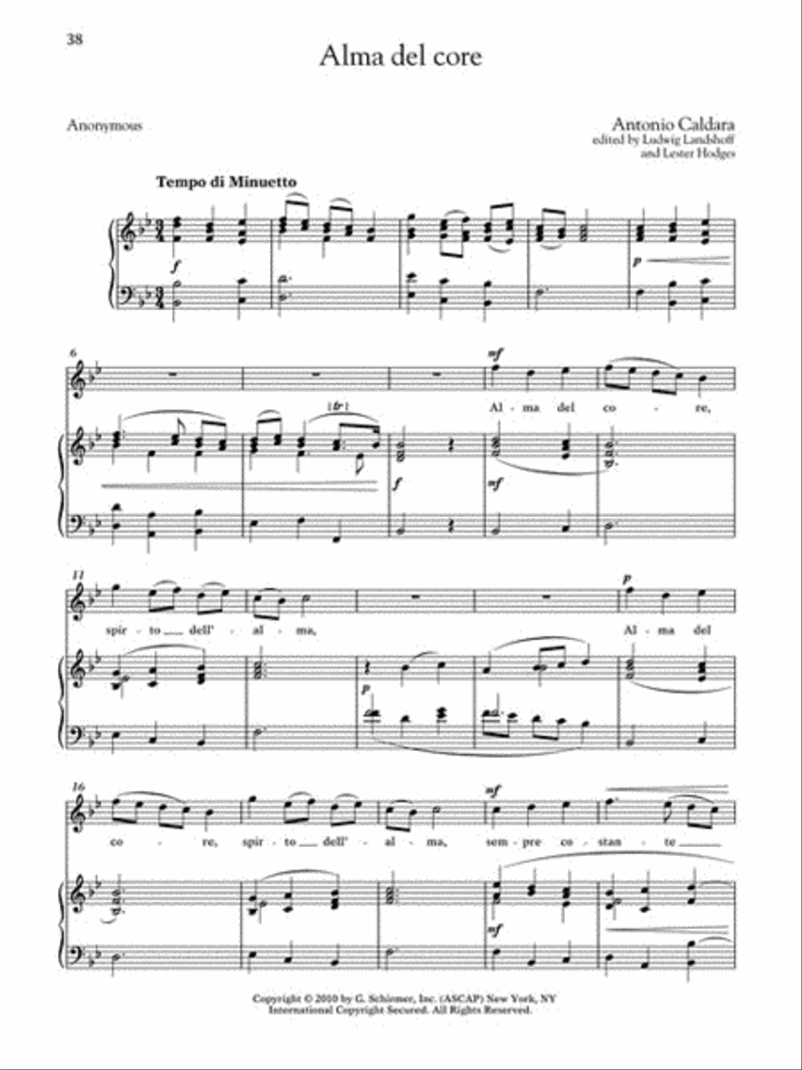28 Italian Songs & Arias of the 17th & 18th Centuries High Voice scores gallery preview page 9
