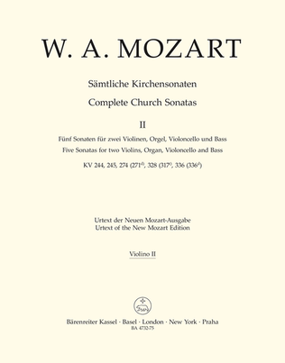 Samtliche Kirchensonaten, Heft 2