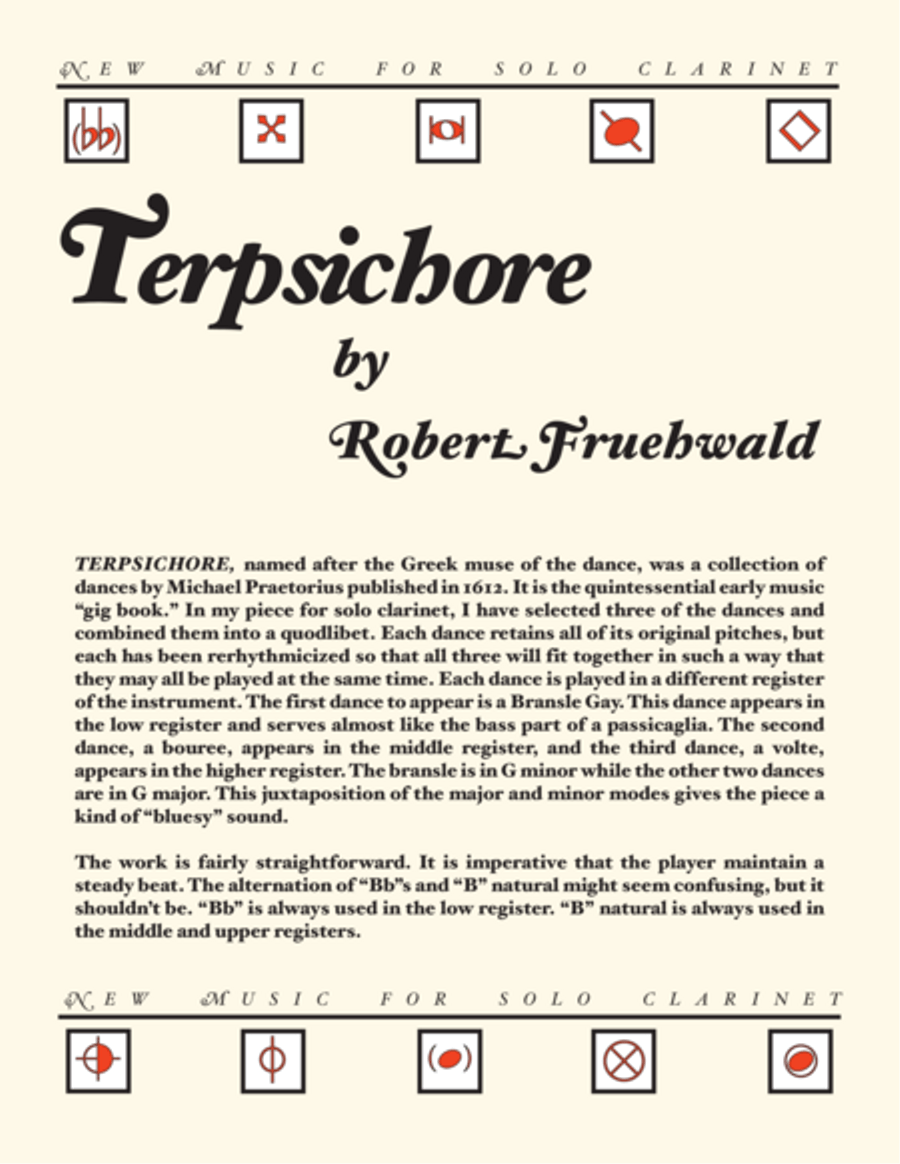 Terpsichore Clarinet Solo scores gallery preview page 1