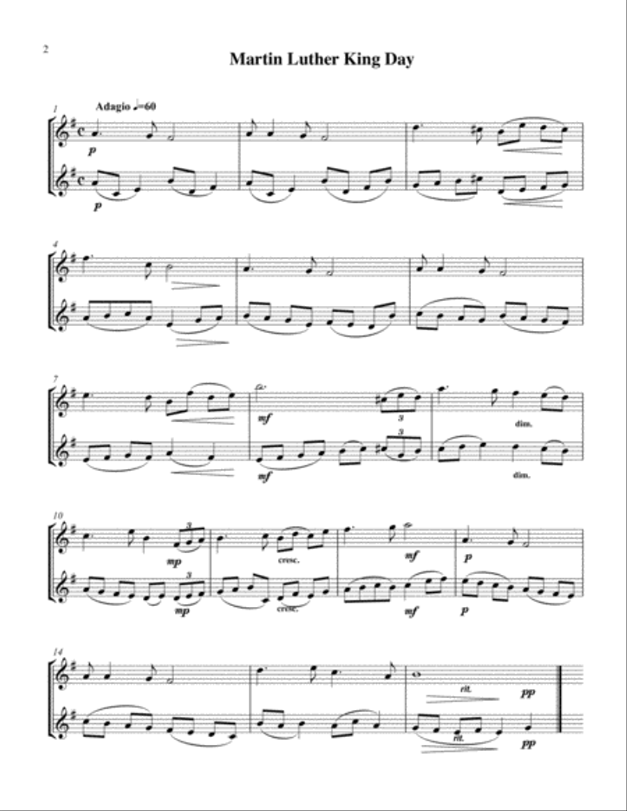 Holiday Etudes/Duets Eb Book Woodwind Duet scores gallery preview page 2