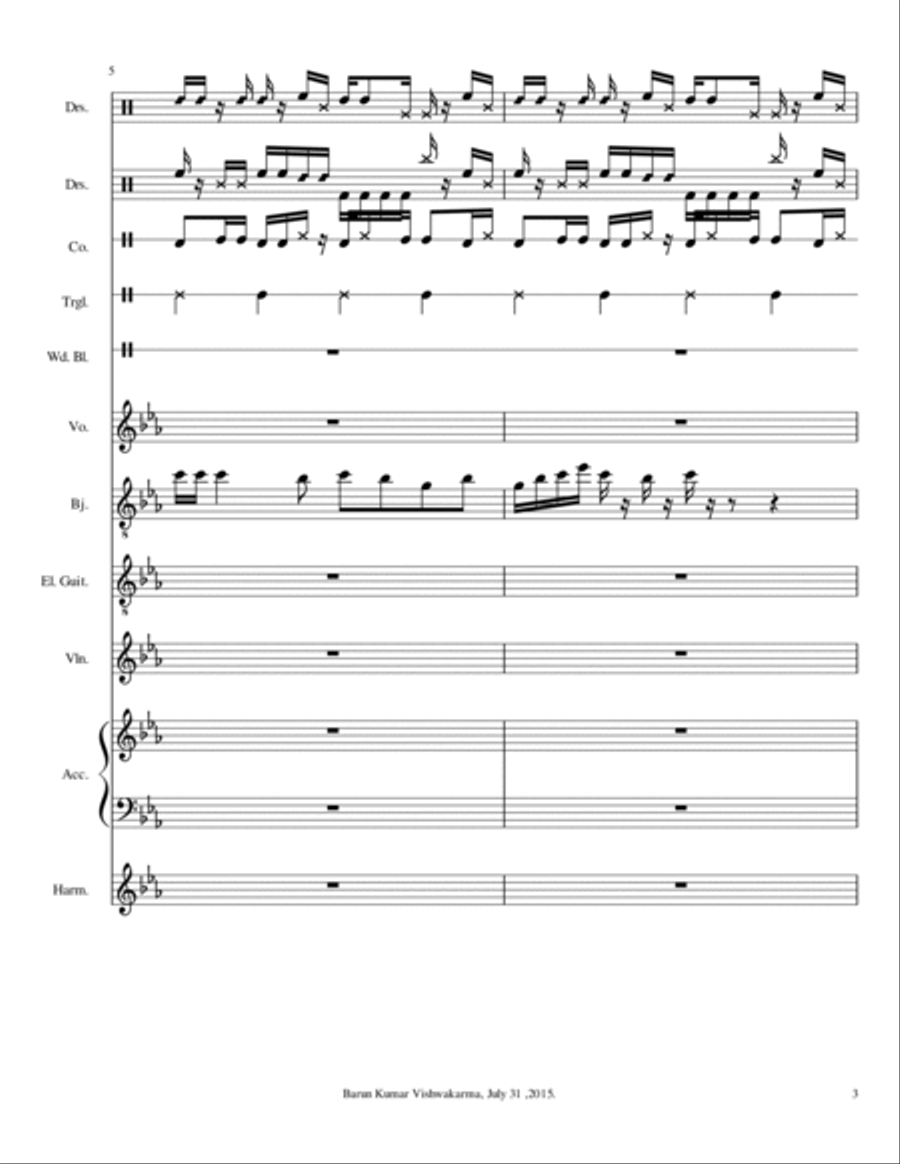 BarunFilmCastingMusic BarunFilmCastingMusic Small Ensemble scores gallery preview page 3