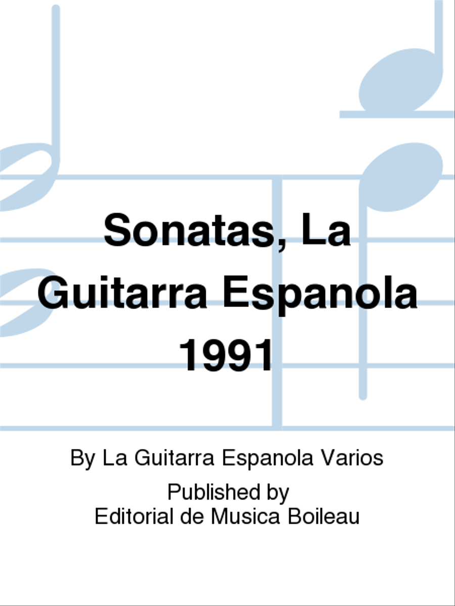 Sonatas, La Guitarra Espanola 1991 Classical Guitar scores gallery preview page 1