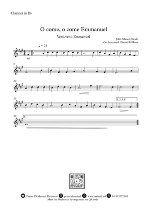 O come, o come Emmanuel - Veni, veni Emmanuel - Christmas Carol - Bb Clarinet