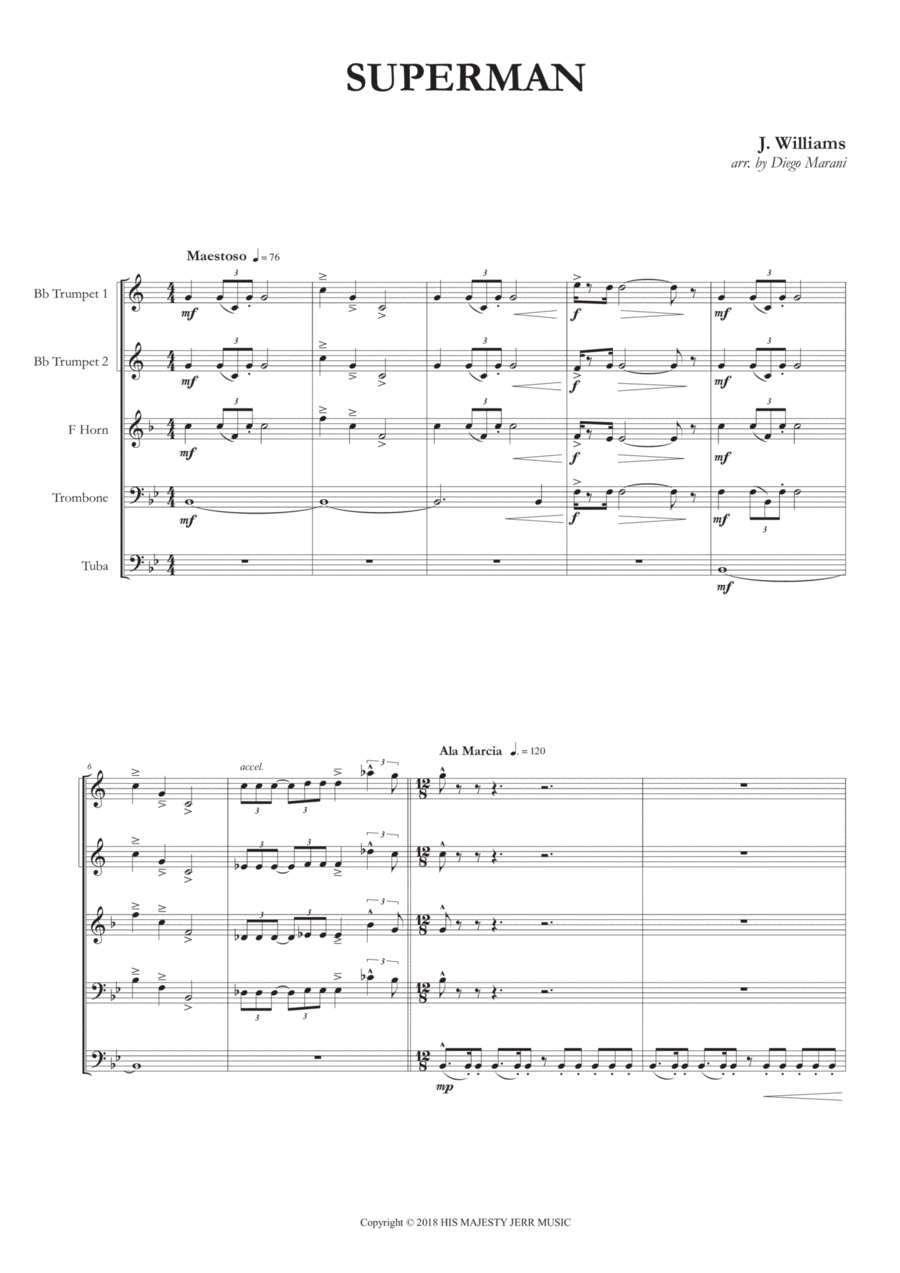 Superman Superman Brass Ensemble scores gallery preview page 1