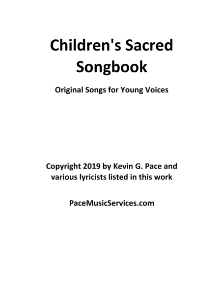 Children's Sacred Songs: original songs for young voices