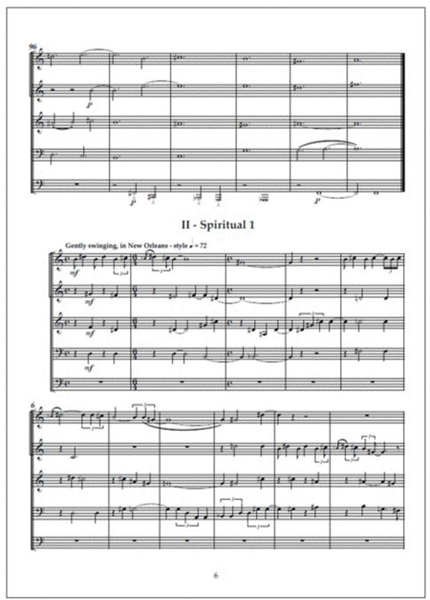 Chants and Spirituals for brass quintet - Score & parts