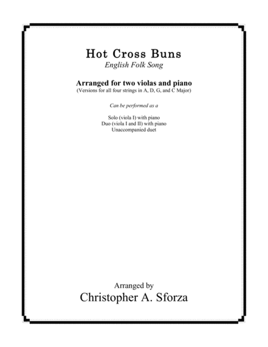 Hot Cross Buns, for two violas and piano image number null