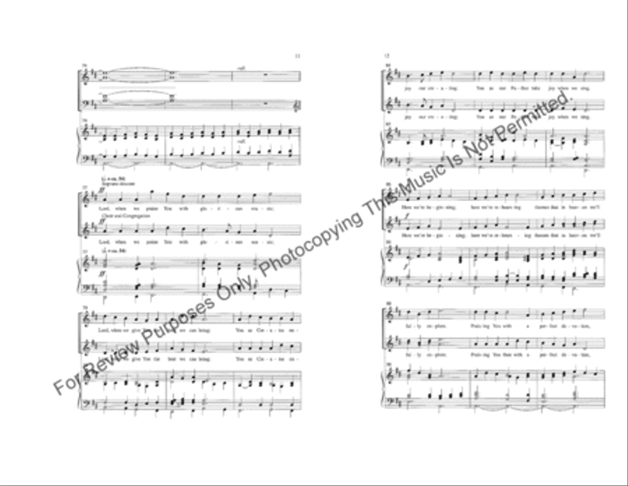 Lord, When We Praise You with Glorious Music 4-Part scores gallery preview page 6