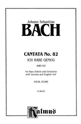 Book cover for Bach: Bass Solo, Cantata No. 82, Ich Habe Genug (German/English)