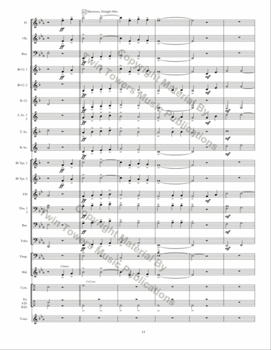 Chorale Prelude: I Want Jesus To Walk With Me Concert Band scores gallery preview page 14