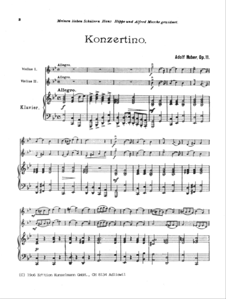 Concerto for 2 violins String Duet scores gallery preview page 2