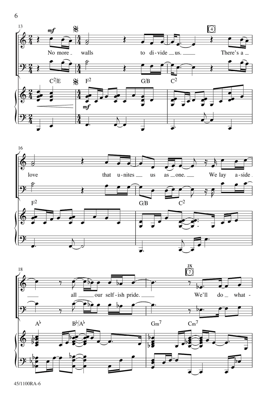 No More Walls (Digital Download) Choir scores gallery preview page 6
