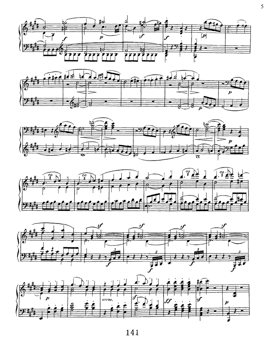 Sonata No. 9 In E Major, Op. 14, No. 1 Piano Solo scores gallery preview page 5