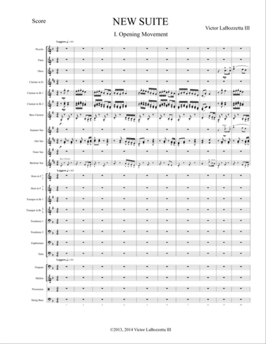 New Suite (Score) Concert Band scores gallery preview page 1