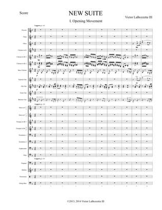 Book cover for New Suite (Score)