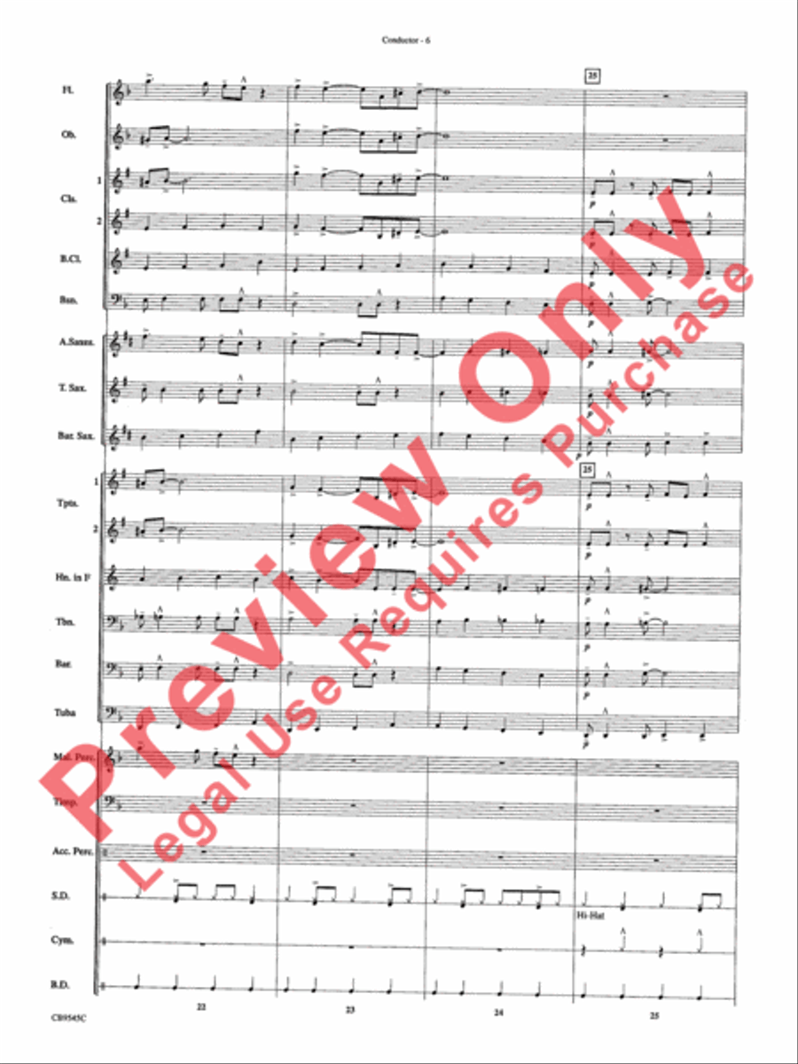 James Bond Returns Concert Band scores gallery preview page 9