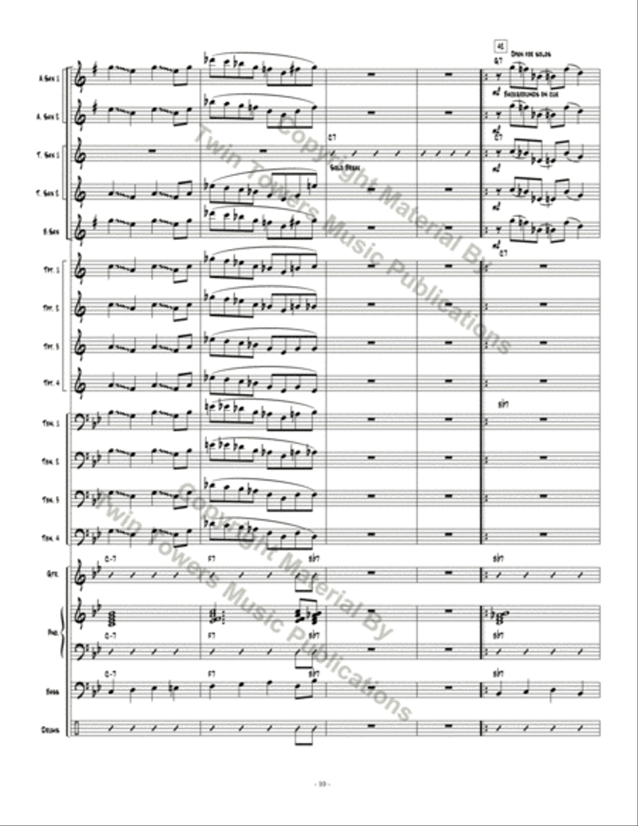 No Nonsense Blues Jazz Ensemble scores gallery preview page 11