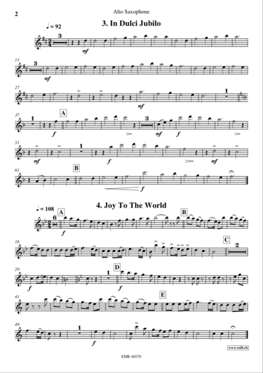 18 Christmas Songs Alto Saxophone scores gallery preview page 3
