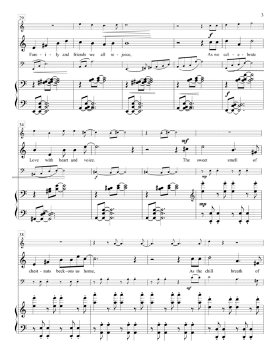 Snowflakes fall softly Voice scores gallery preview page 3