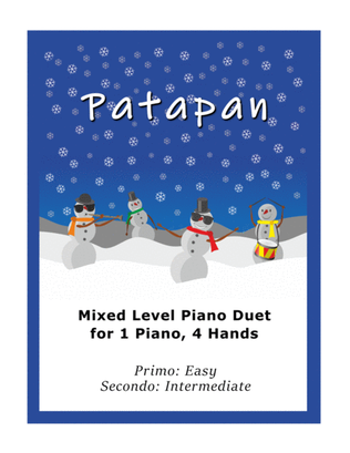 Patapan (Easy Piano Duet; 1 Piano, 4-Hands)
