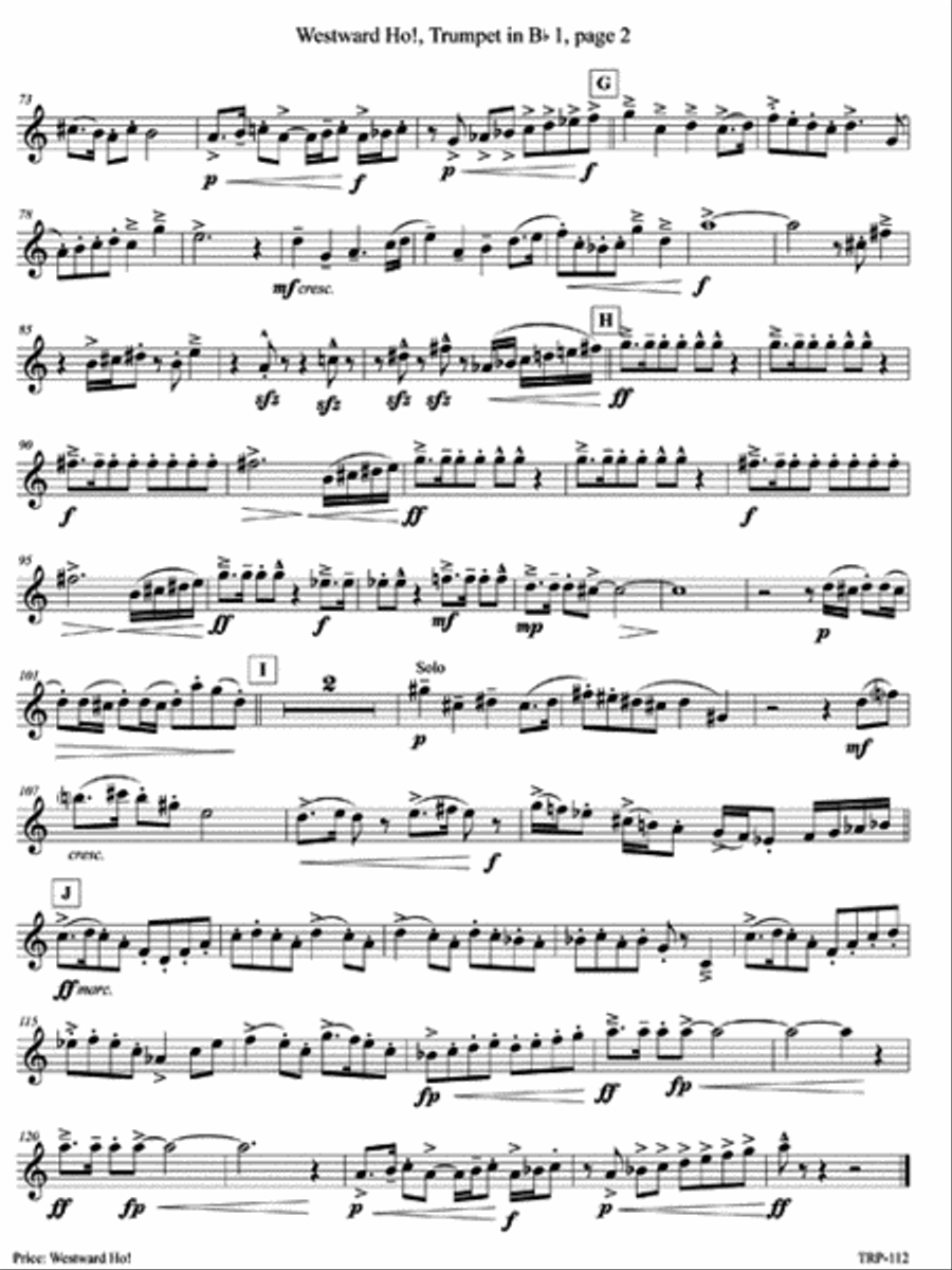 Westward Ho! Westward Ho! Small Ensemble scores gallery preview page 7