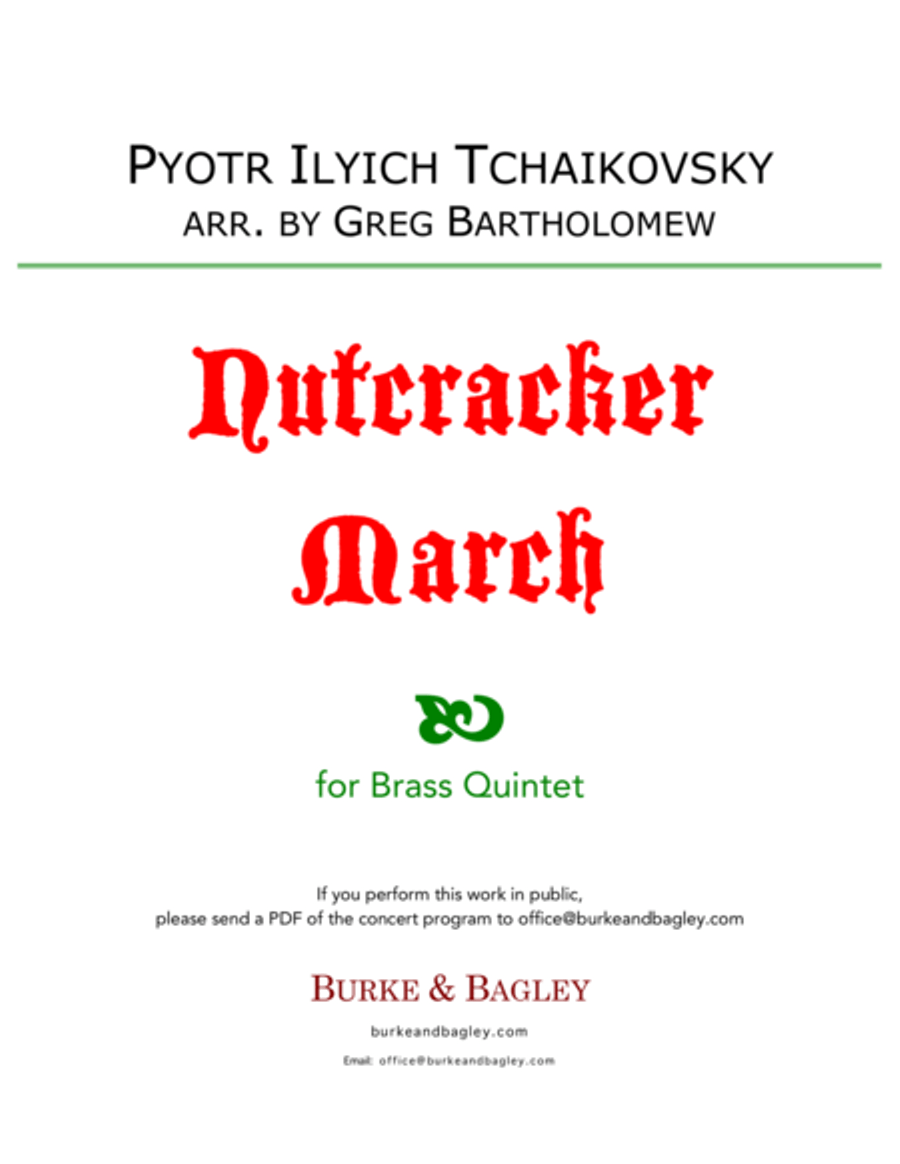 Nutcracker March Small Ensemble scores gallery preview page 1