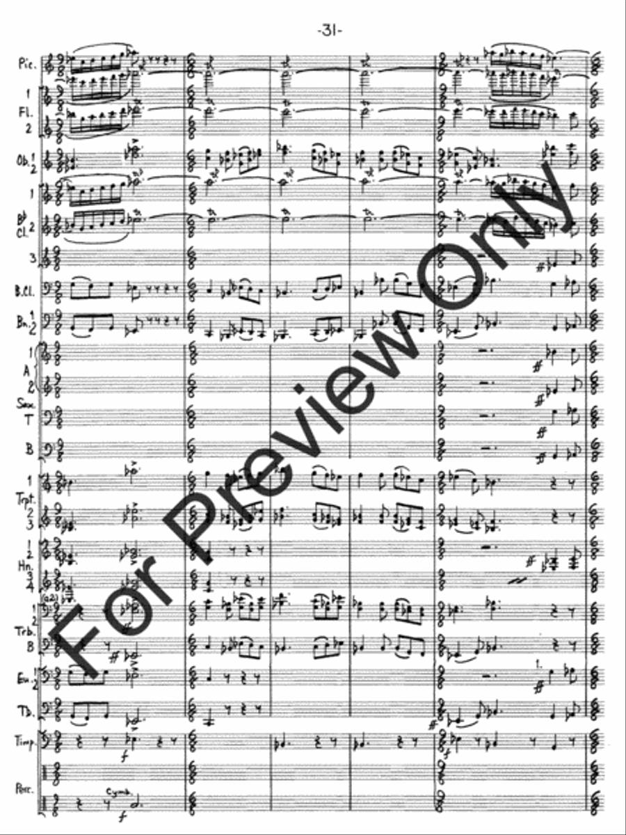 Hallelujah Fantasy Concert Band scores gallery preview page 34