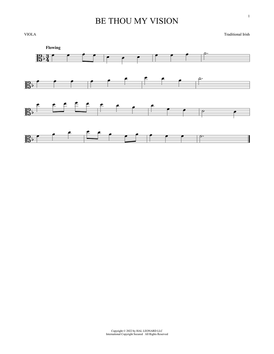 Be Thou My Vision Viola Solo scores gallery preview page 1