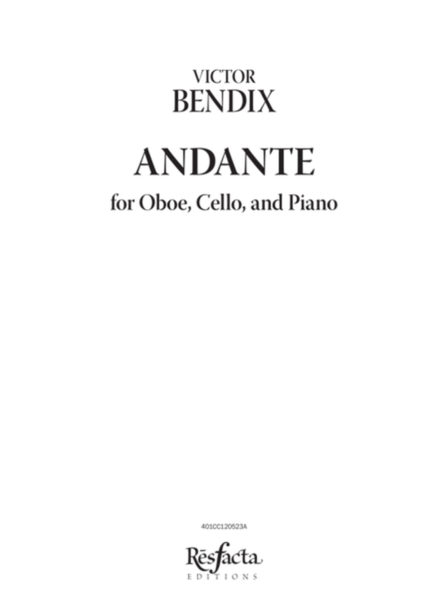 Andante for Oboe, Cello, and Piano image number null