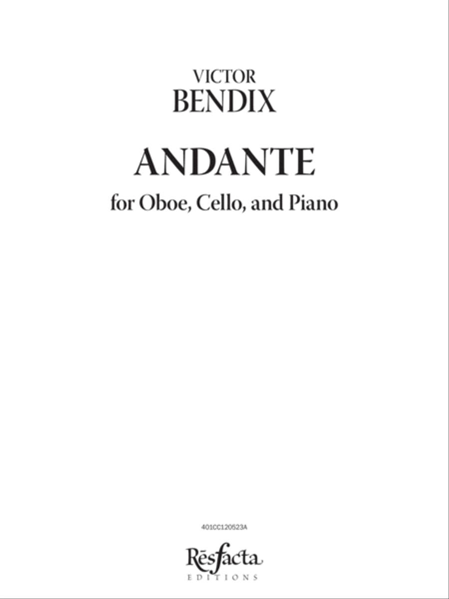 Andante for Oboe, Cello, and Piano Chamber Music scores gallery preview page 3