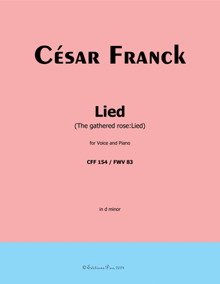 Lied, by César Franck, in d minor
