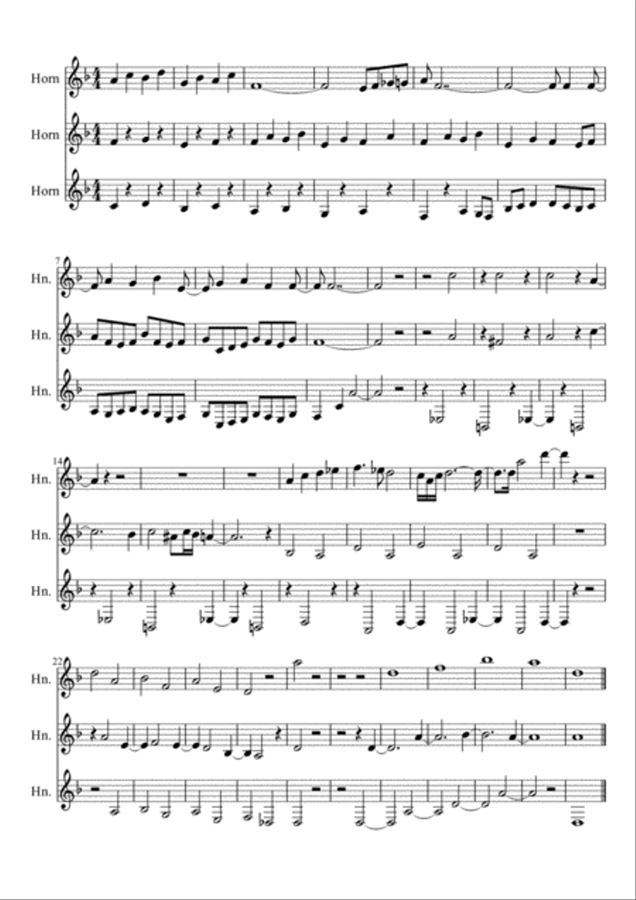 The Good Trio Horn Solo scores gallery preview page 1