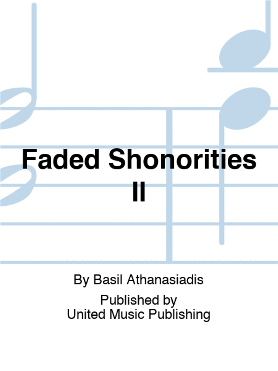 Faded Shonorities II Saxophone scores gallery preview page 1