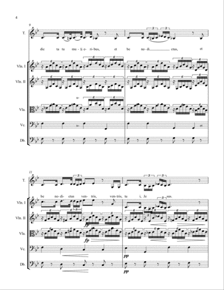 Ave Maria by Franz Schubert - an Easter Selection. string quintet or quartet or orchestra with solo String Quartet scores gallery preview page 4