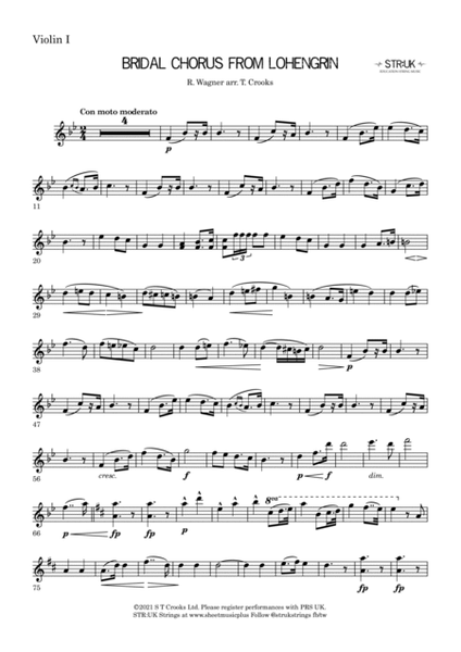 Wagner - Bridal Chorus from Lohengrin (STR:UK Strings) image number null