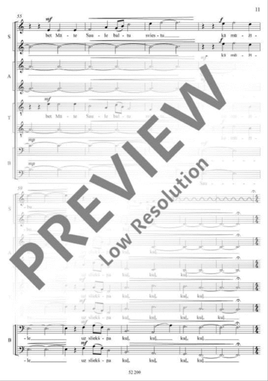 Māte saule Māte saule SSAATTBB scores gallery preview page 12
