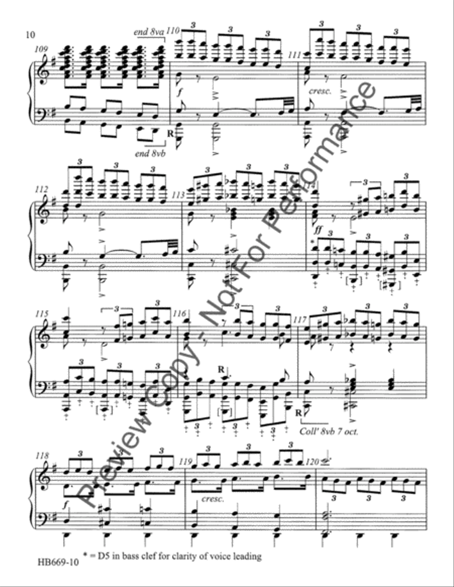 Overture to La Gazza Ladra from the Thieving Magpie Handbell Choir scores gallery preview page 10