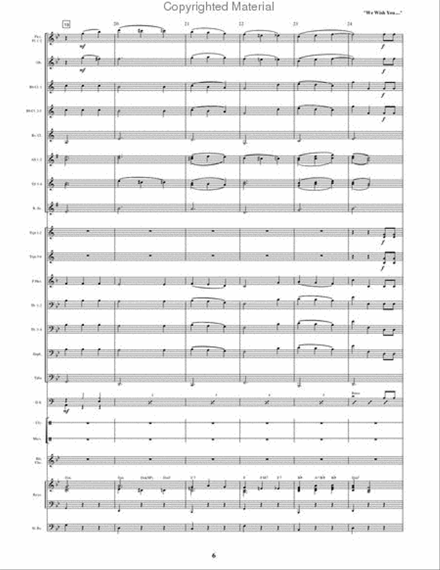 We Wish You A Merry Christmas Concert Band scores gallery preview page 6