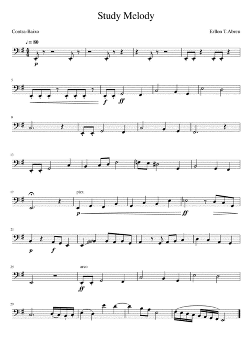 Study Melody for acoustic bass image number null