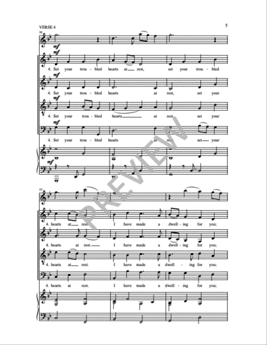 Set Your Troubled Hearts at Rest 4-Part scores gallery preview page 3