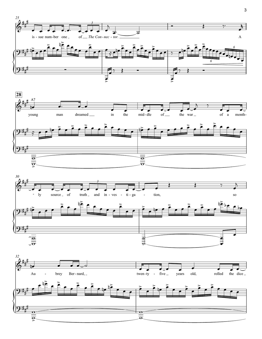 The Whole World Changed (from The Connector) Voice scores gallery preview page 3