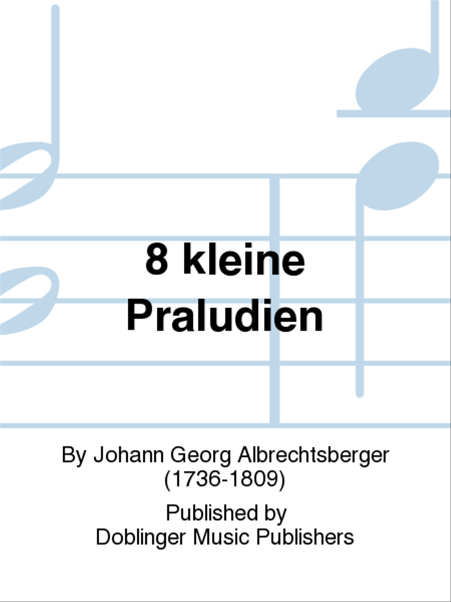 8 kleine Praludien Organ scores gallery preview page 1