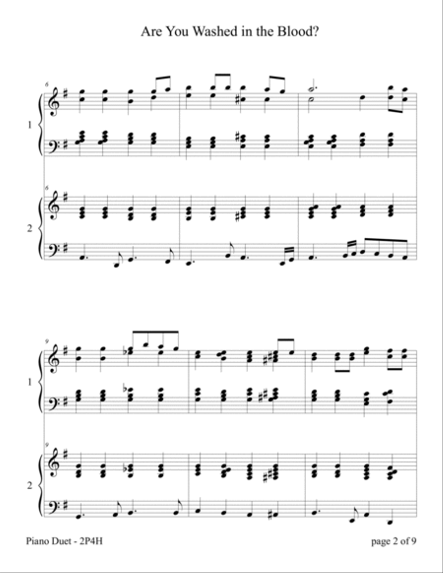 Easter Hymns for Two Pianos (A Collection of 5 Piano Duets for 2 Pianos, 4 Hands) 2 Pianos, 4-Hands scores gallery preview page 5