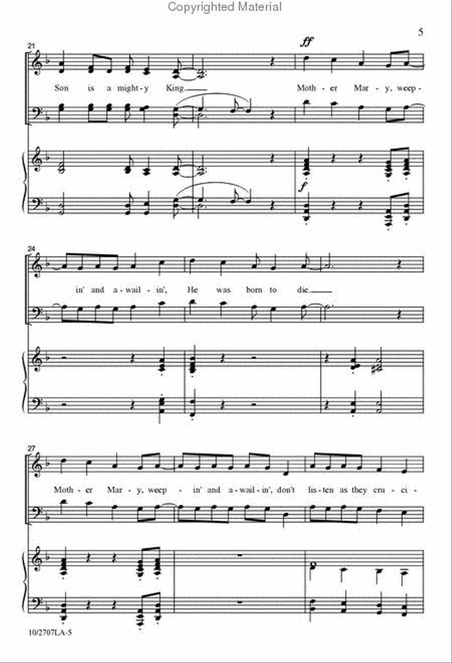 Don't Listen to the Hammer Ring 4-Part scores gallery preview page 4