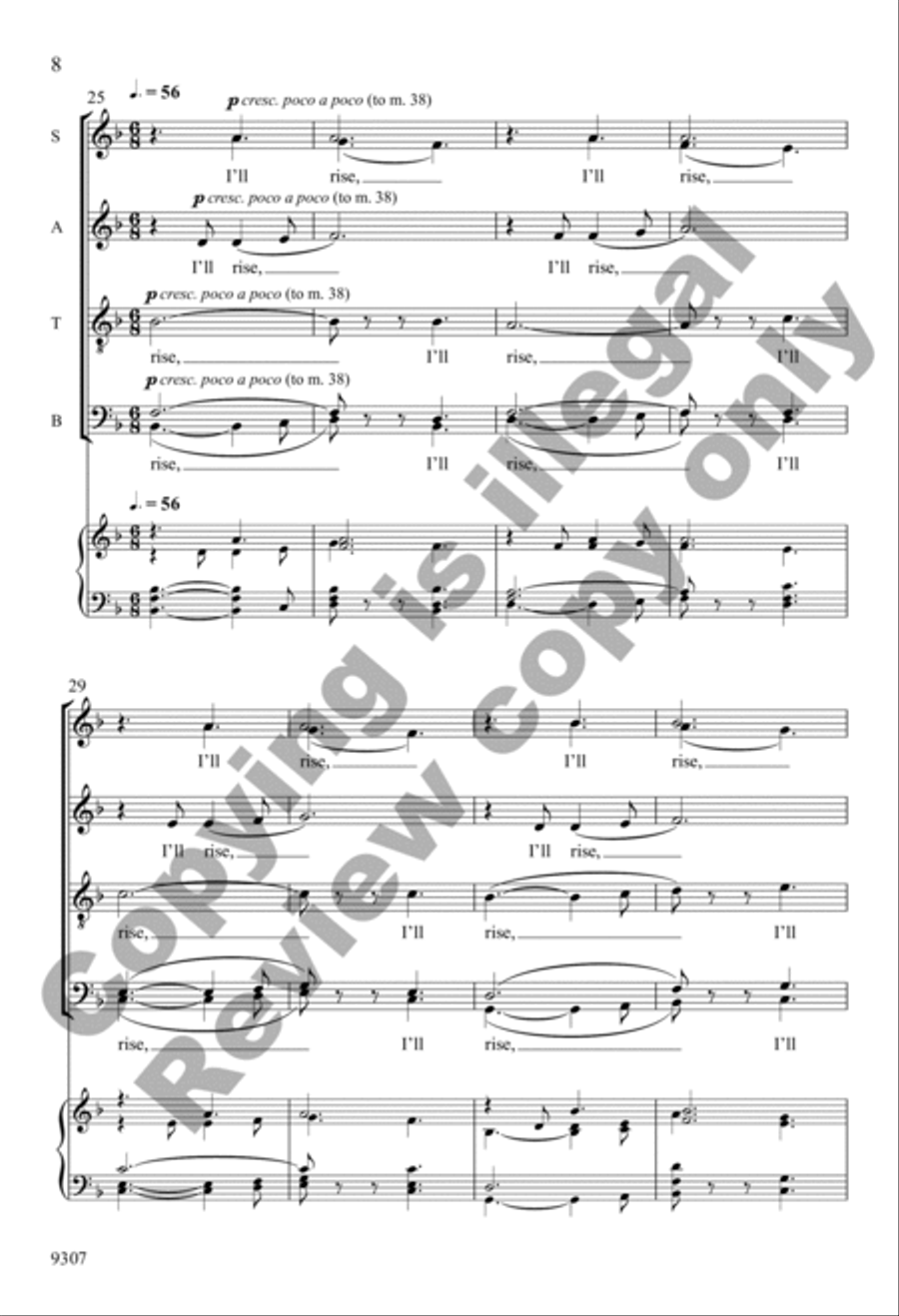 Like Moons and Like Suns, I'll Rise 4-Part scores gallery preview page 8